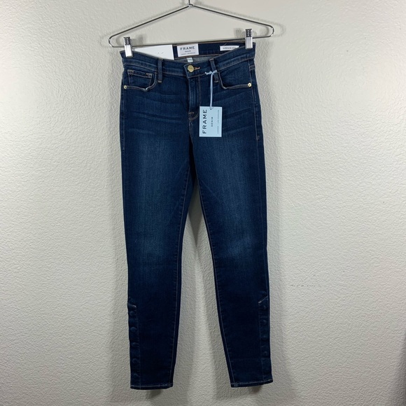 Frame Le Skinny De Jeanne Snap Away Jeans Size 25 - Picture 3 of 7